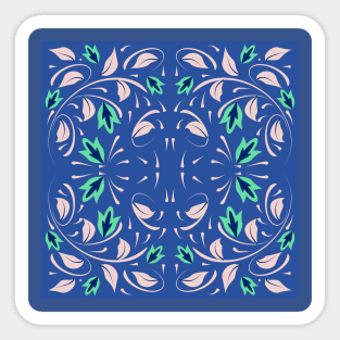 Floral pattern with flowers and leaves Sticker